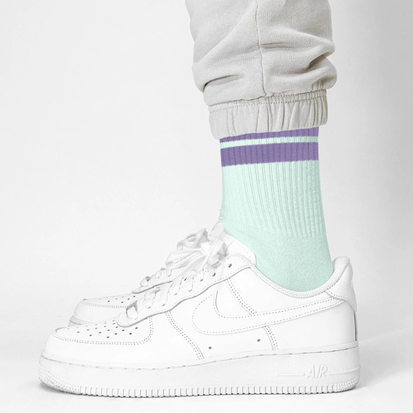 Chaussettes Chaussettes tennis bandes Mauves J.Clay - YouSocks