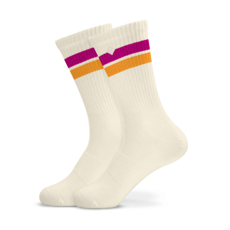 J.Clay Striped Tennis Socks - Purple and Orange - Yousocks