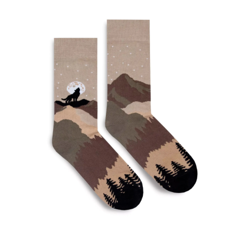 Wolf Mountain Neuheitensocken | Banana Socks